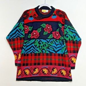 Colorful Patterned Women's Sweatshirt